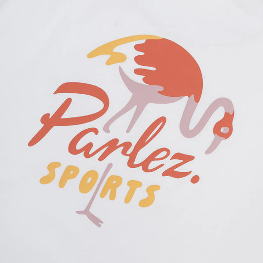 White Parlez Marion T-Shirt with crew neck and short sleeves, displayed flat on a plain background.