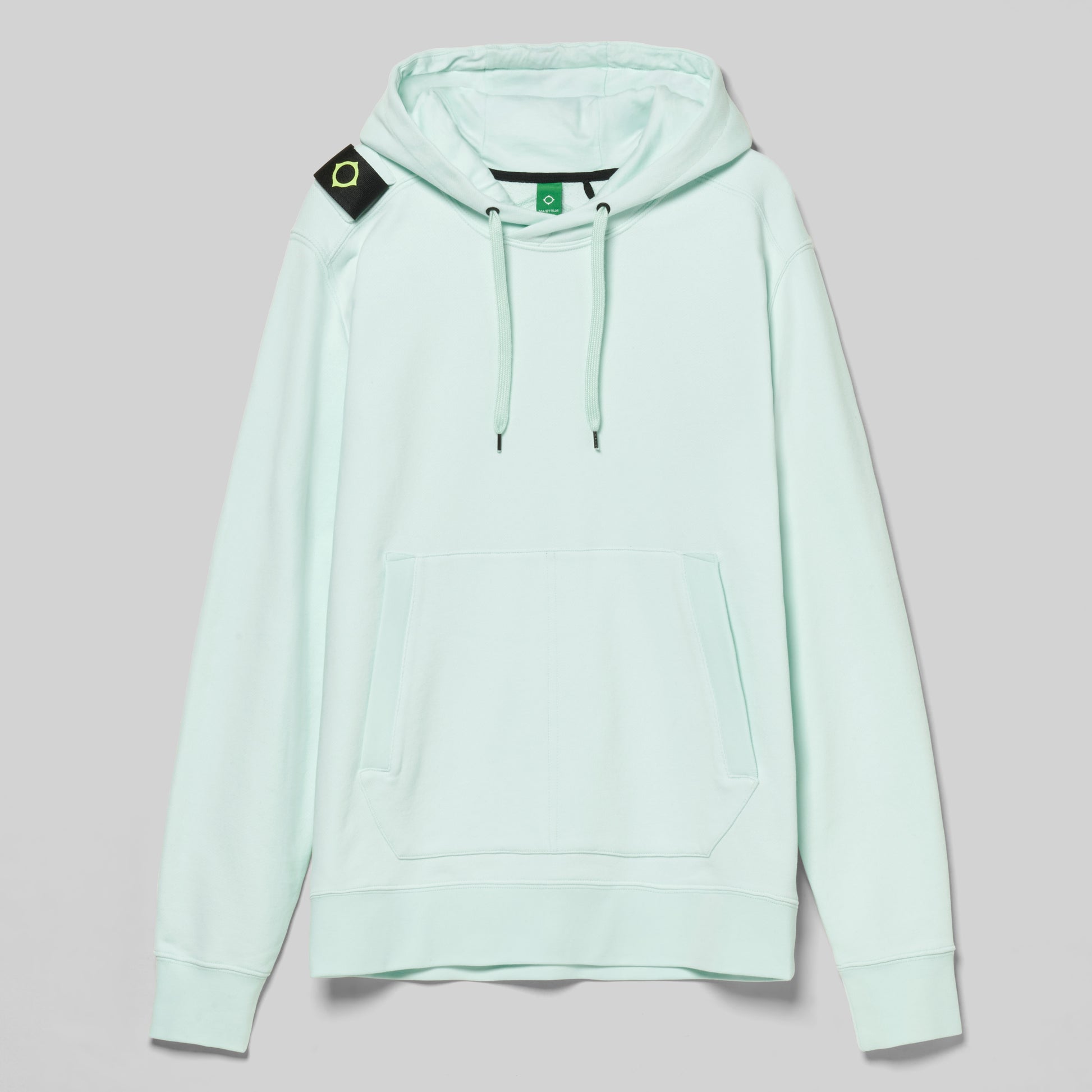 MA.Strum Frost Overhead Hoody Jumper in gray with front pocket and hood, casual streetwear style.