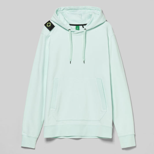 MA.Strum Frost Overhead Hoody Jumper in gray with front pocket and hood, casual streetwear style.