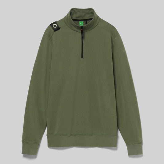 MA.STRUM Training Quarter Zip Sweatshirt Bronze Green