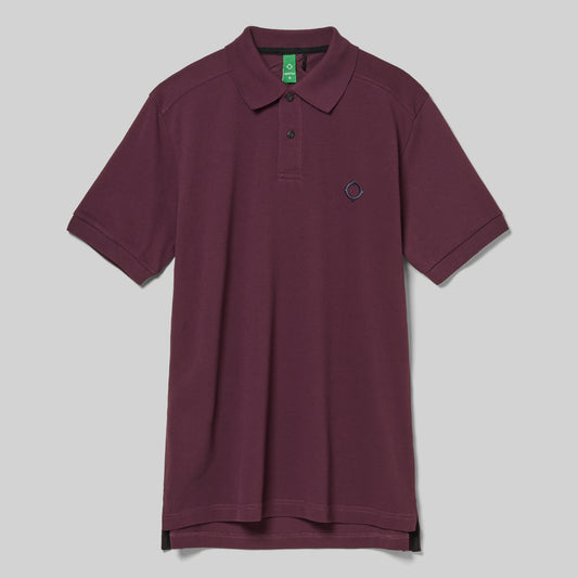 MA.STRUM Pique Polo Wine