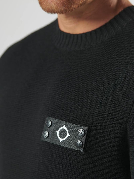 MA.STRUM Montage Crew Knit Jet Black