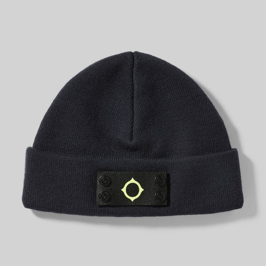 MA.STRUM Badge Beanie Navy
