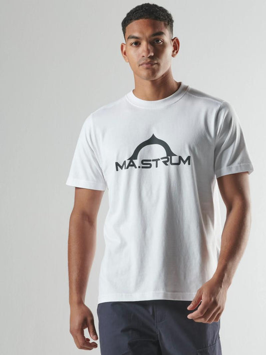 MA.Strum Bora Half Compass Print T-Shirt White