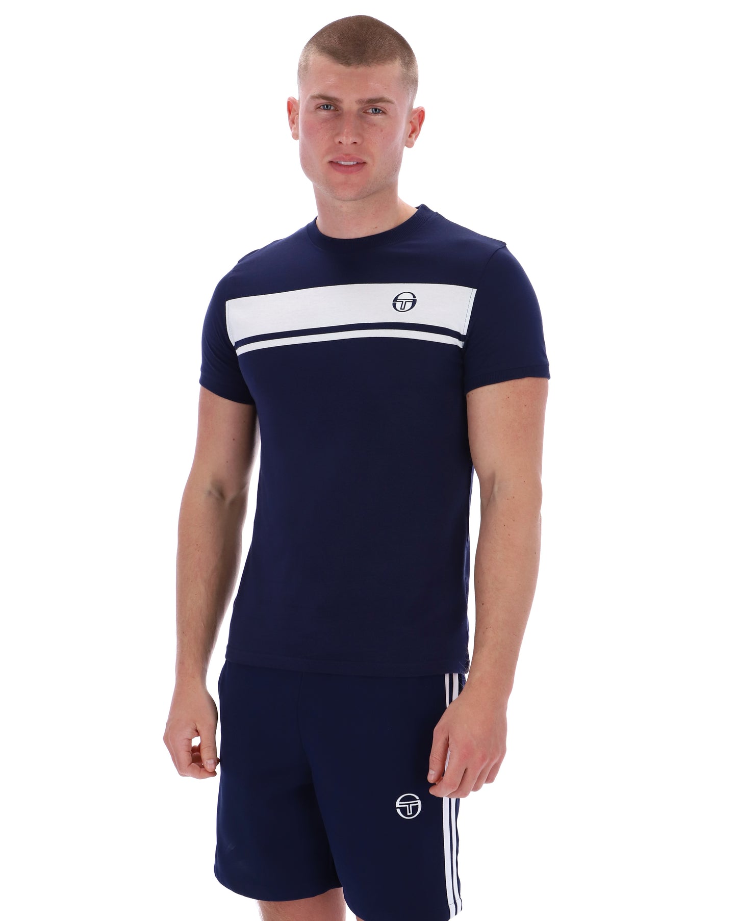 Sergio Tacchini Masters T-Shirt Navy/White - RD1 Clothing