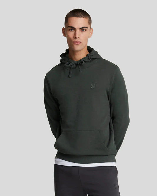 Lyle & Scott Tonal Eagle Pullover Hoodie In Gunmetal