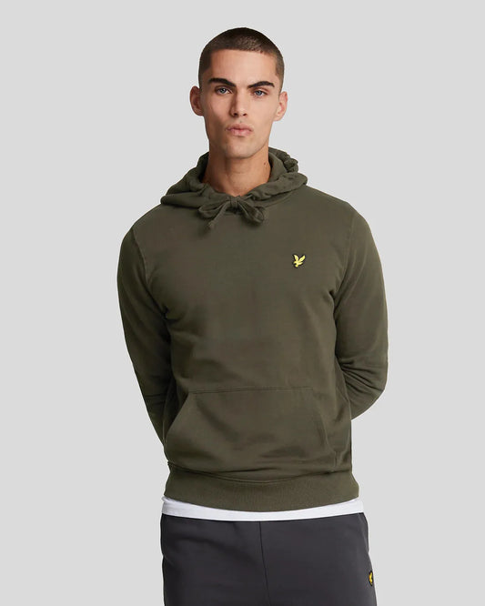 Lyle & Scott Pullover Hoodie In Olive