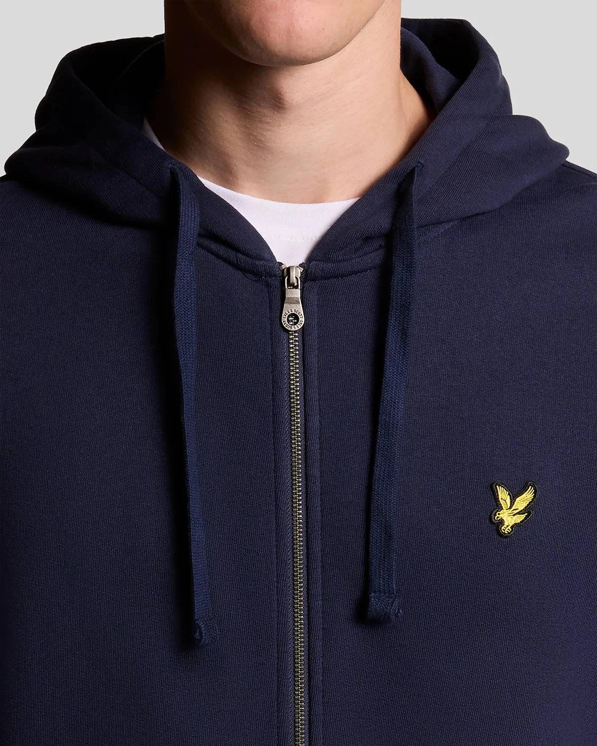 Lyle & Scott Zip Through Hoodie Navy - RD1 Clothing