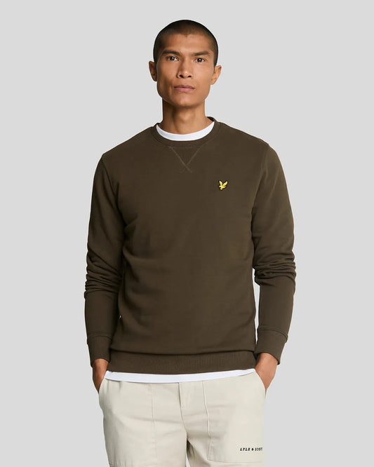 Lyle & Scott Crewneck Sweat In Olive