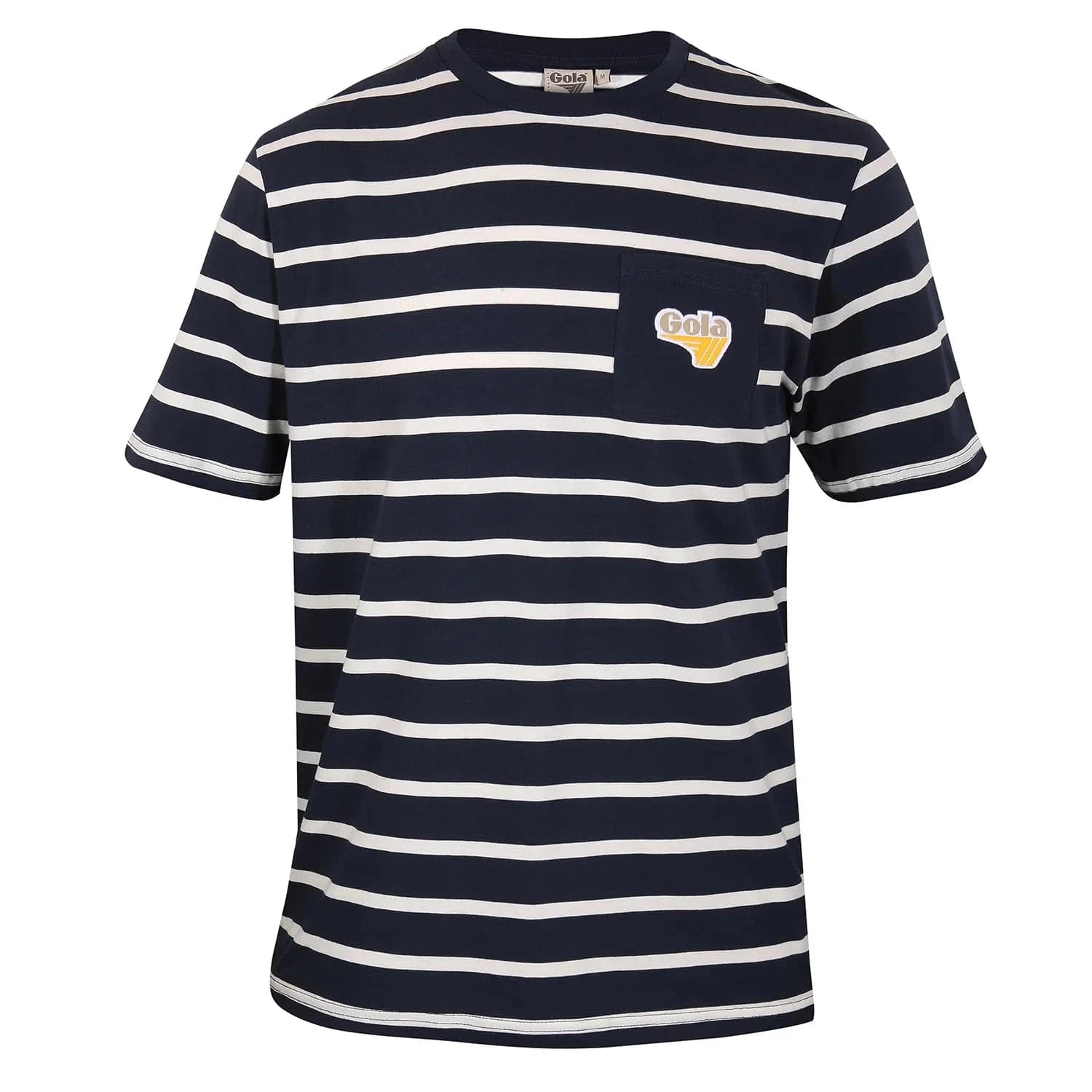 Gola Navy Striped T-Shirt with Embroidered Logo - RD1 Clothing