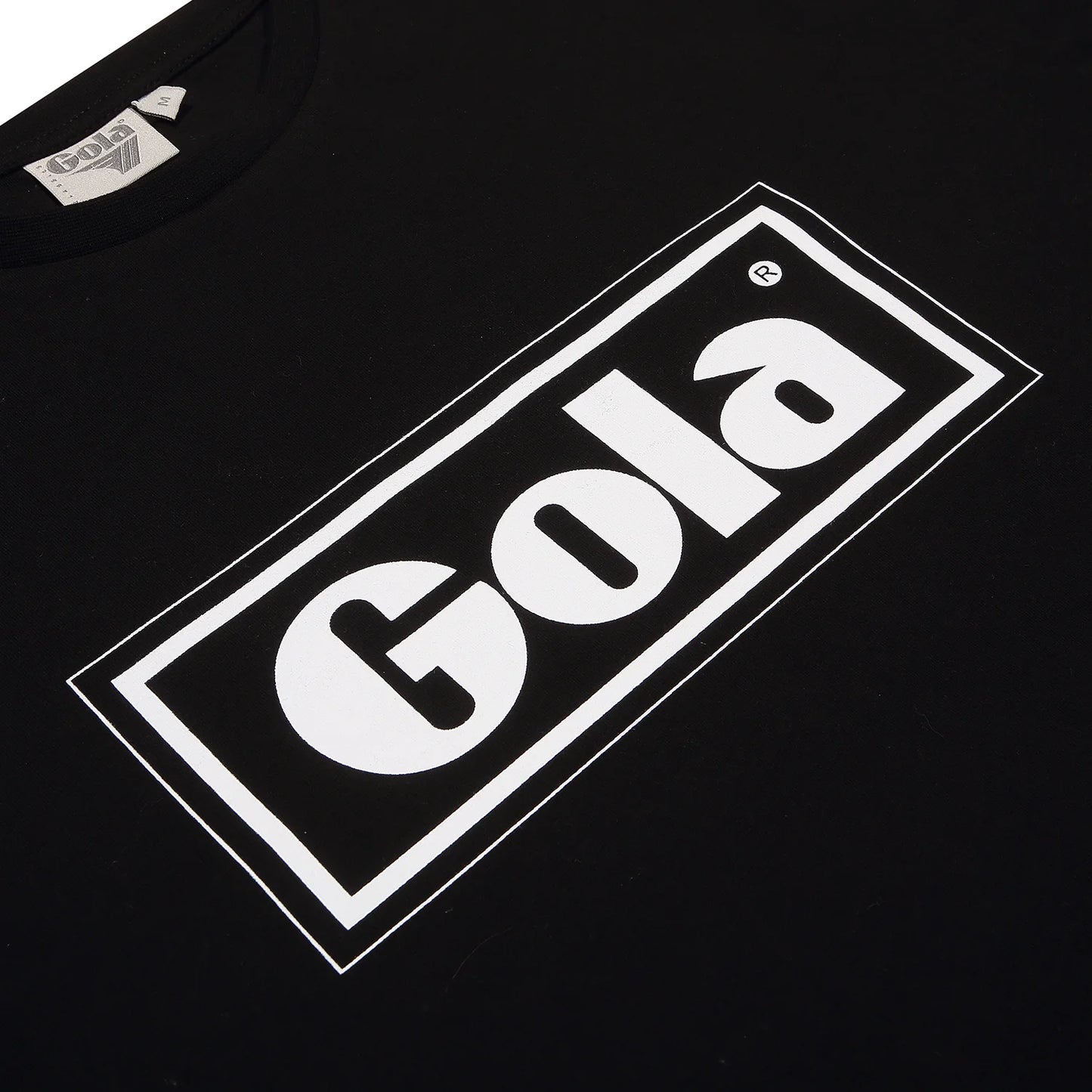 Gola Classics Text Box Printed T-Shirt In Black/ White