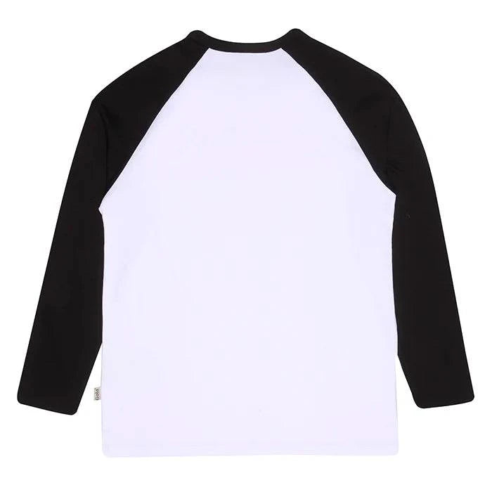Gola Logo Print Varsity Black/White Long Sleeve T-Shirt - RD1 Clothing