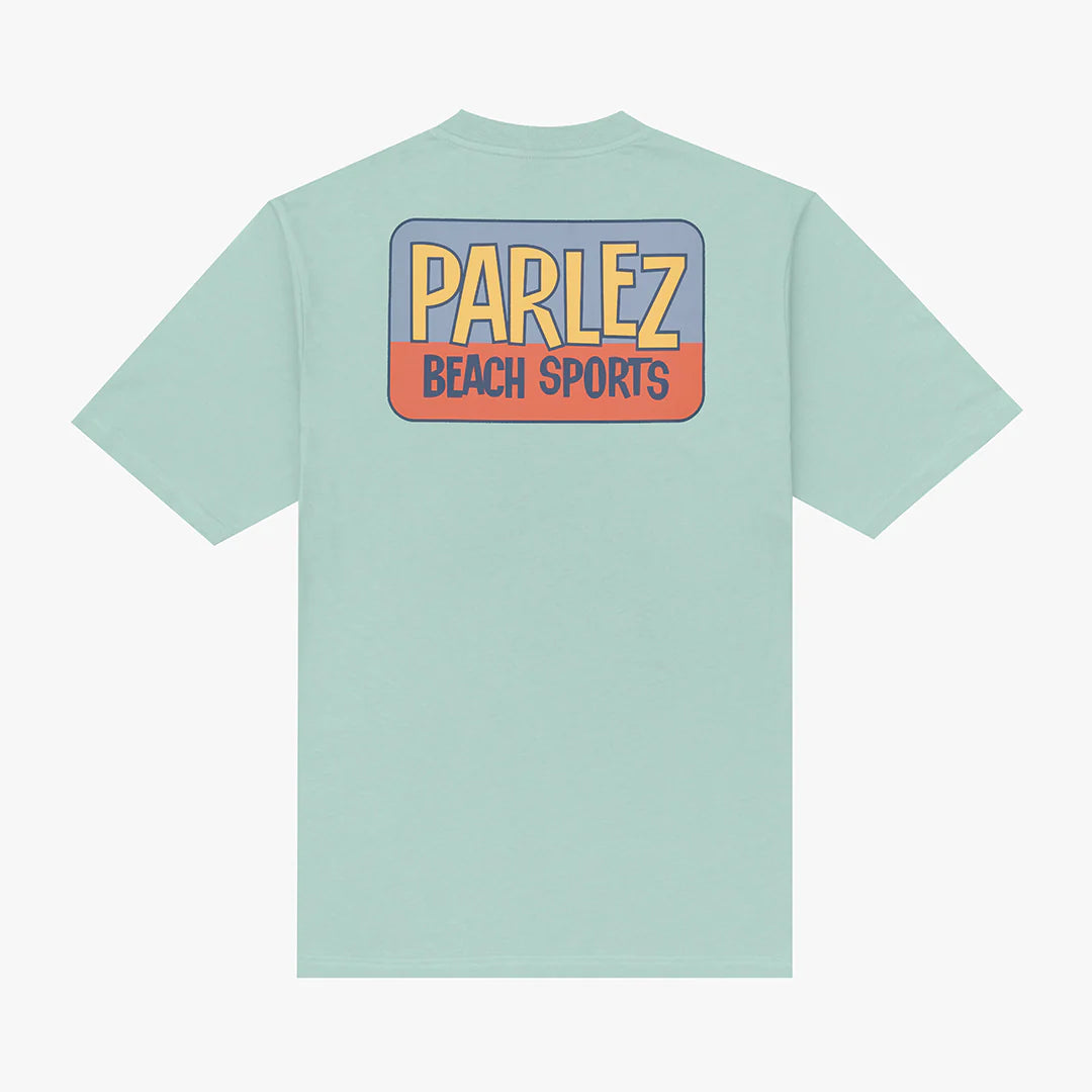 Parlez Myer T-Shirt in mineral color, casual men's T-shirt with logo print, made of soft cotton fabric.