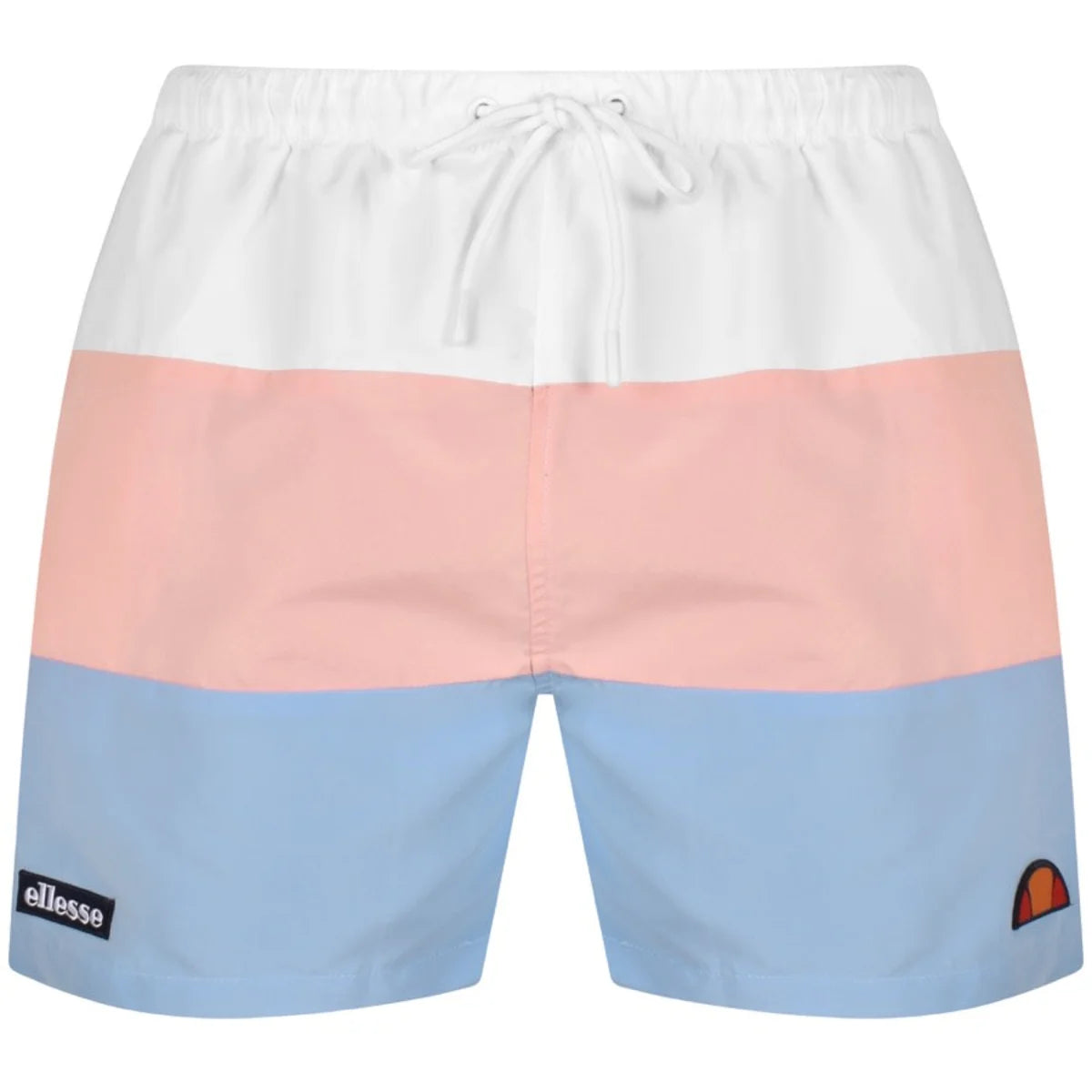 Ellesse Cielo Swim Shorts  White/Light Pink/Light Blue