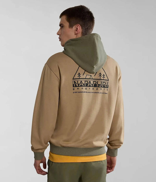 Napapijri Faber Hoodie In Beige - RD1 Clothing
