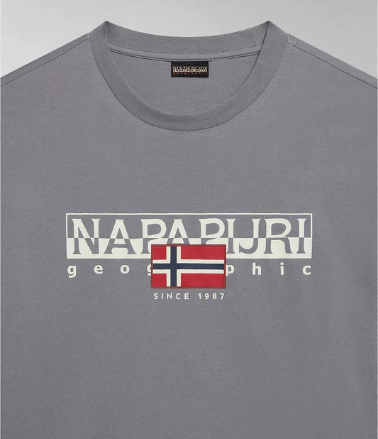 Napapijri Aylmer T-shirt Grey Owl - RD1 Clothing