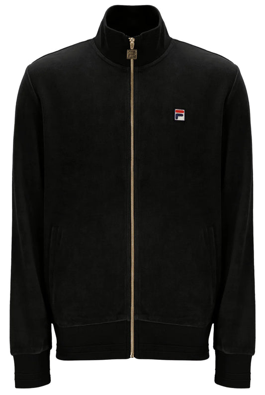 Fila Gold Nero Velour Track Top Black