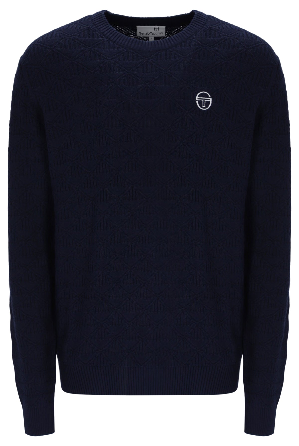 Sergio Tacchini New Berto Crewneck Knitted Jumper Navy/Gardenia