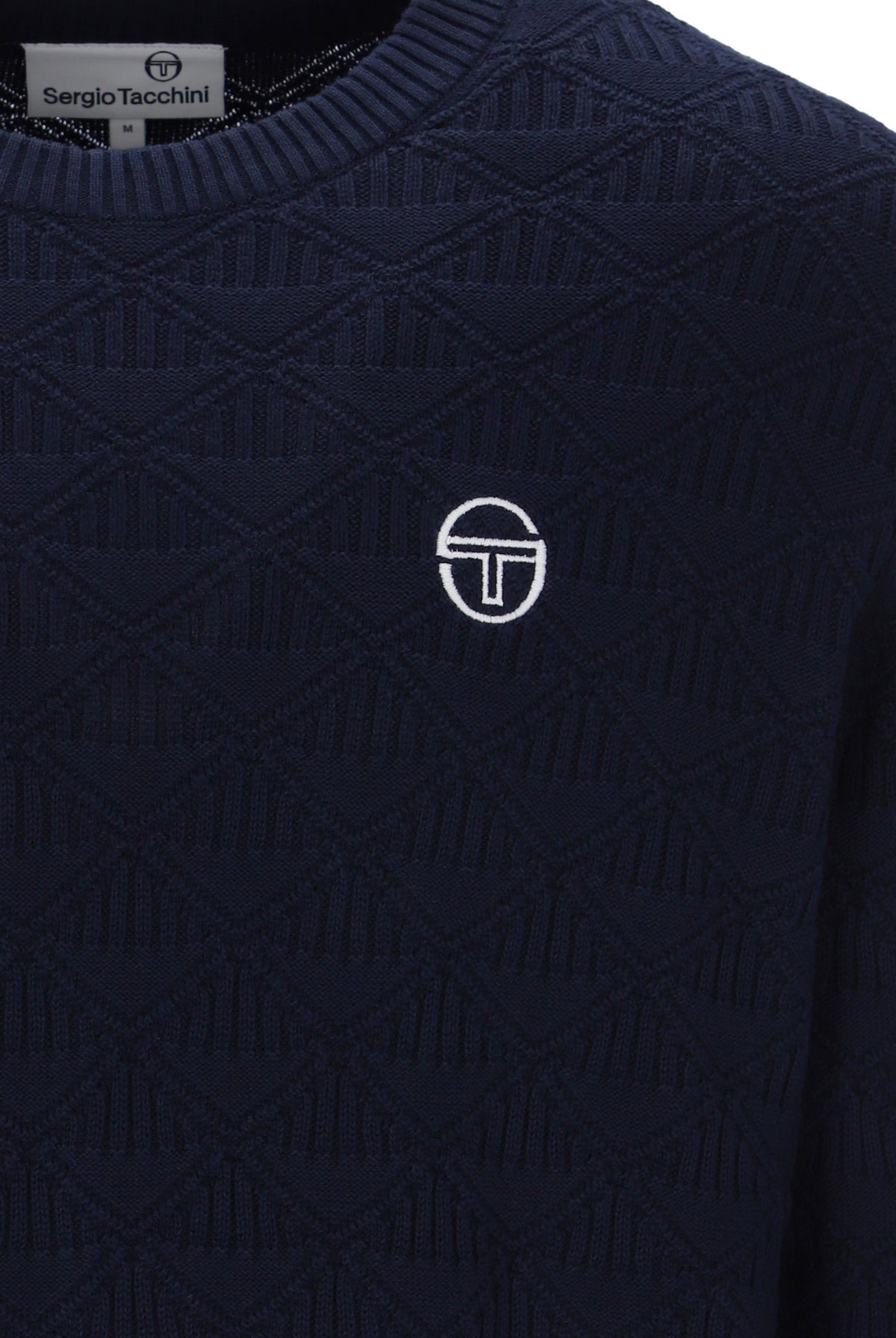 Sergio Tacchini New Berto Crewneck Knitted Jumper Navy/Gardenia