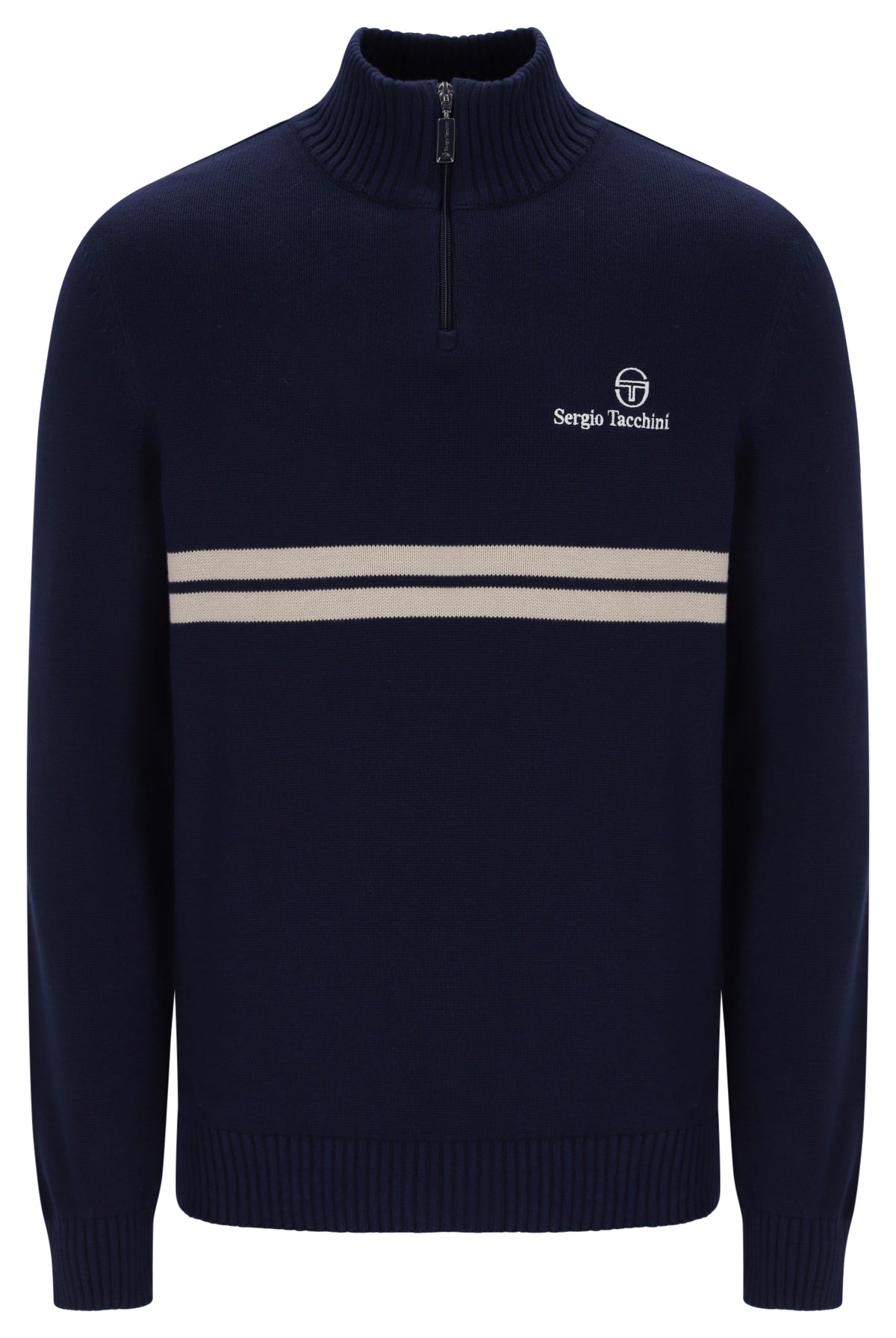 Sergio Tacchini New Dallas Quarter  Zip Maritime Blue/Peyote
