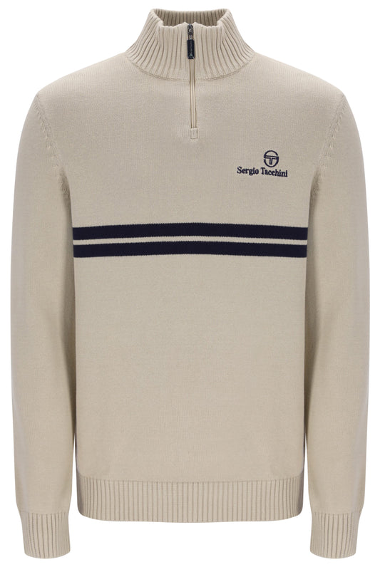 Sergio Tacchini Dallas Quarter Zip Peyote/Maritime Blue