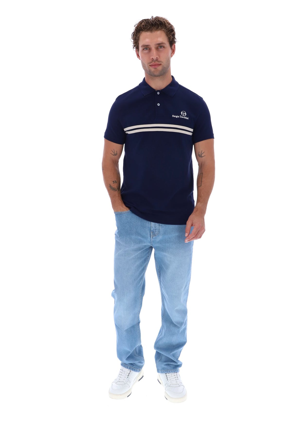 Sergio Tacchini New Supermac Polo Navy/Peyote