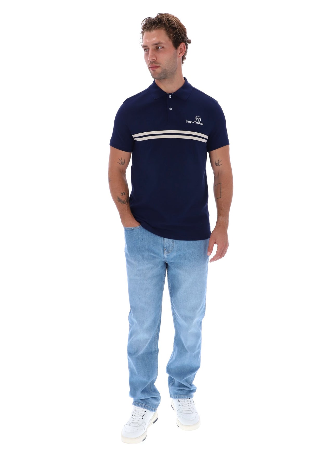 Sergio Tacchini New Supermac Polo Navy/Peyote