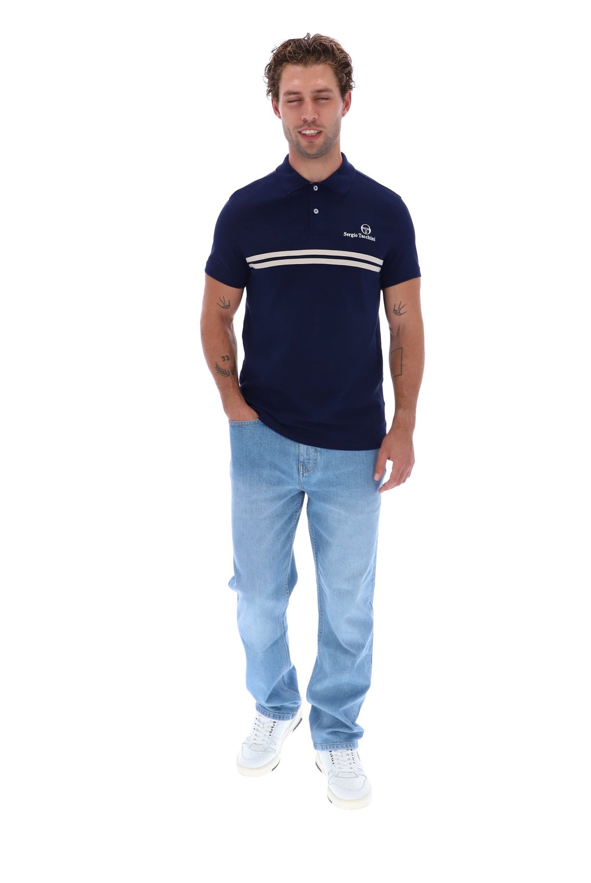 Sergio Tacchini New Supermac Polo Navy/Peyote