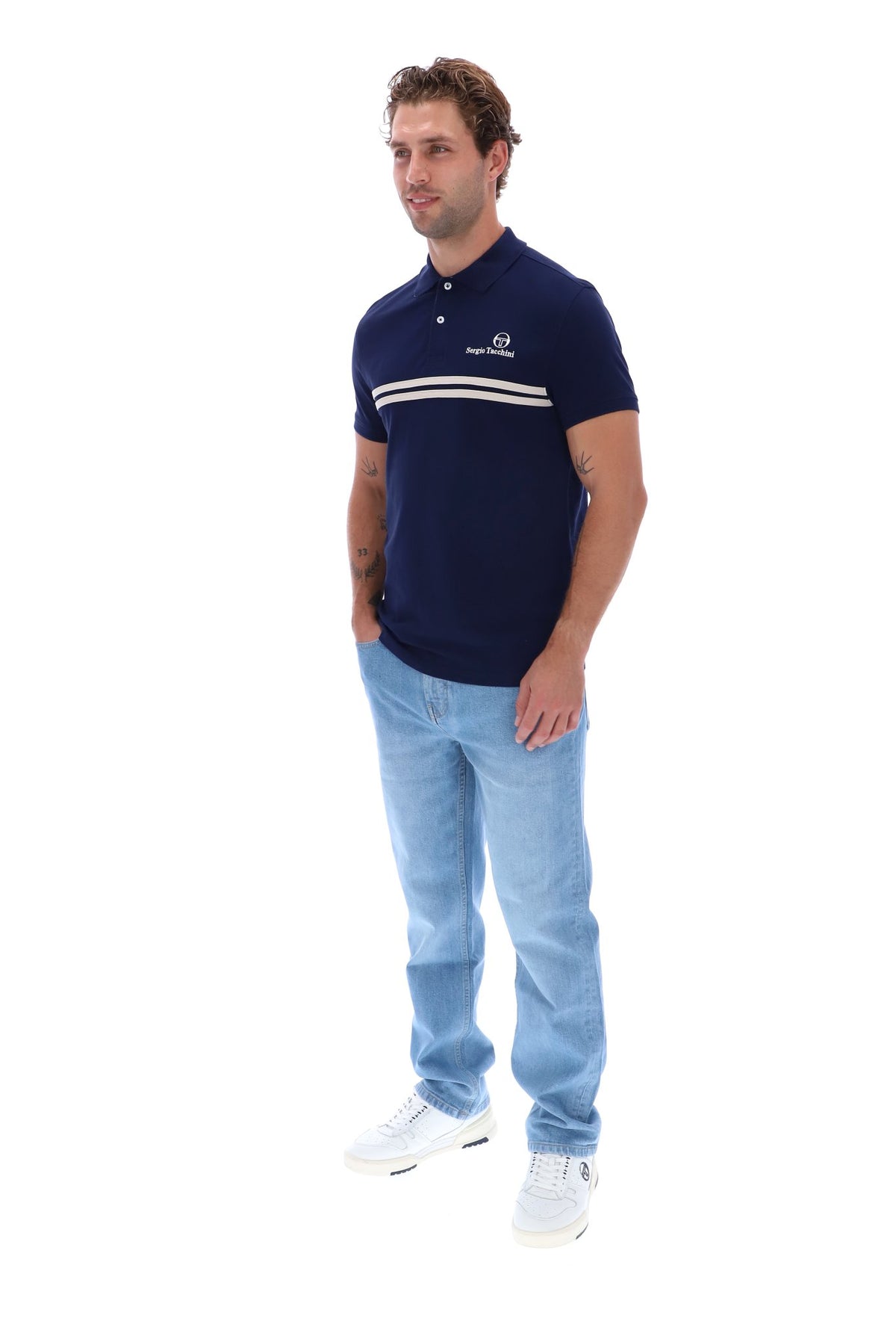 Sergio Tacchini New Supermac Polo Navy/Peyote