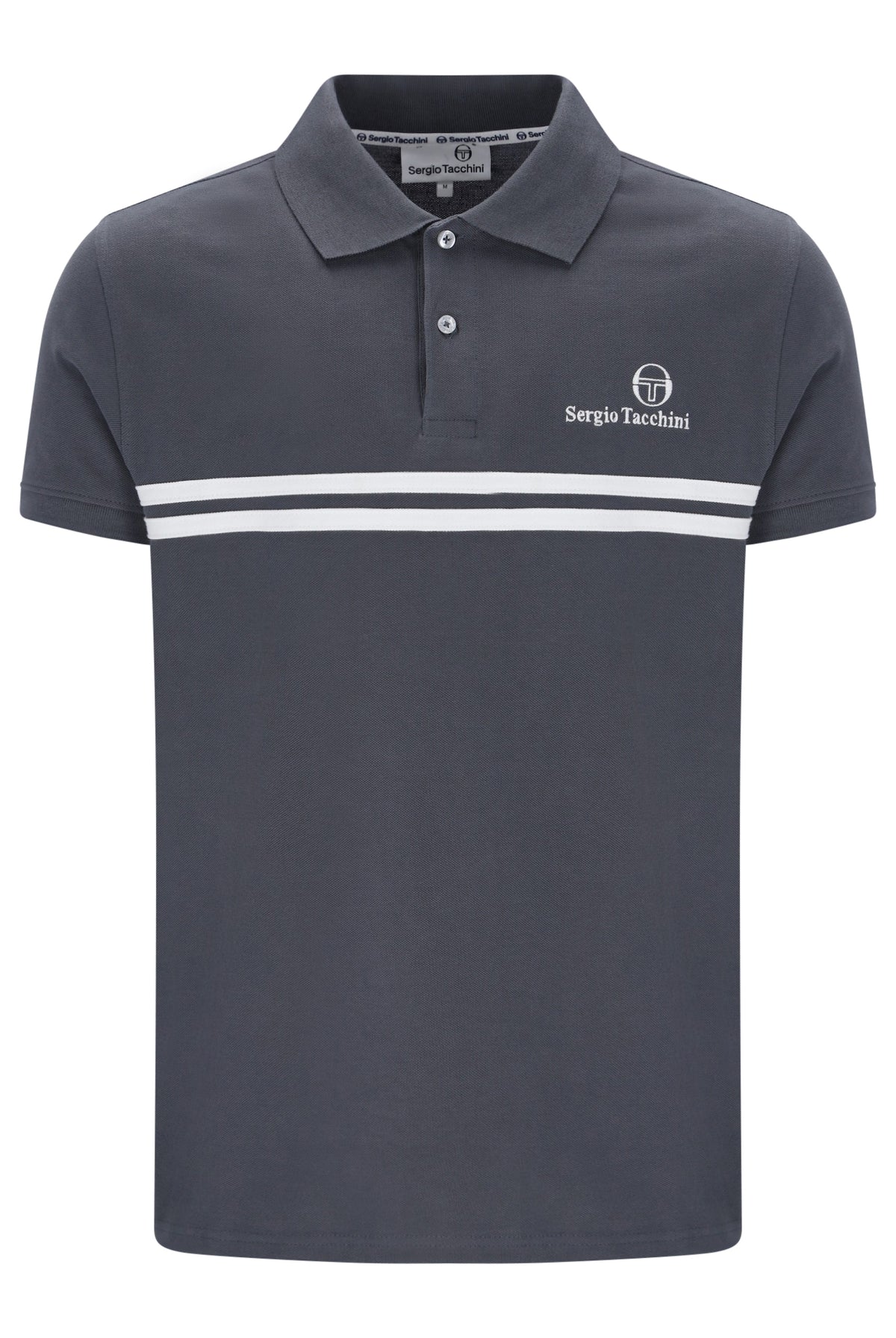 Sergio Tacchini New Supermac Polo Turbulence/White