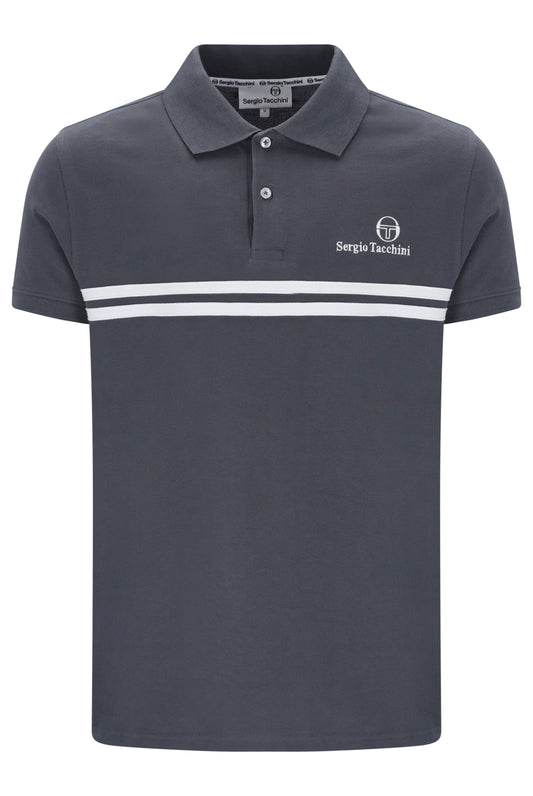 Sergio Tacchini New Supermac Polo Turbulence/White
