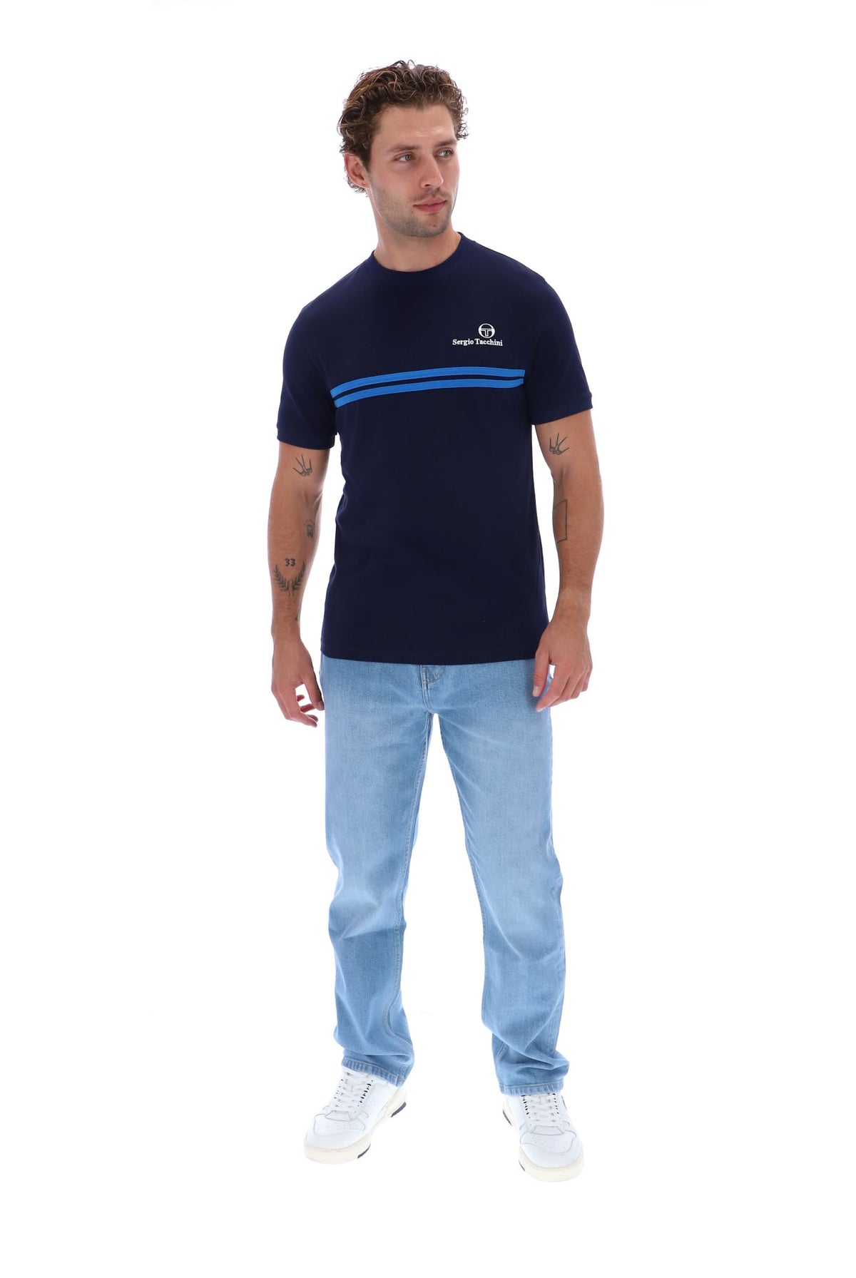 Sergio Tacchini Supermac T-Shirt Maritime Blue/Princess Blue