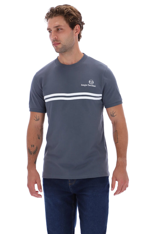 Sergio Tacchini Supermac T-Shirt Turbulence/White/Black
