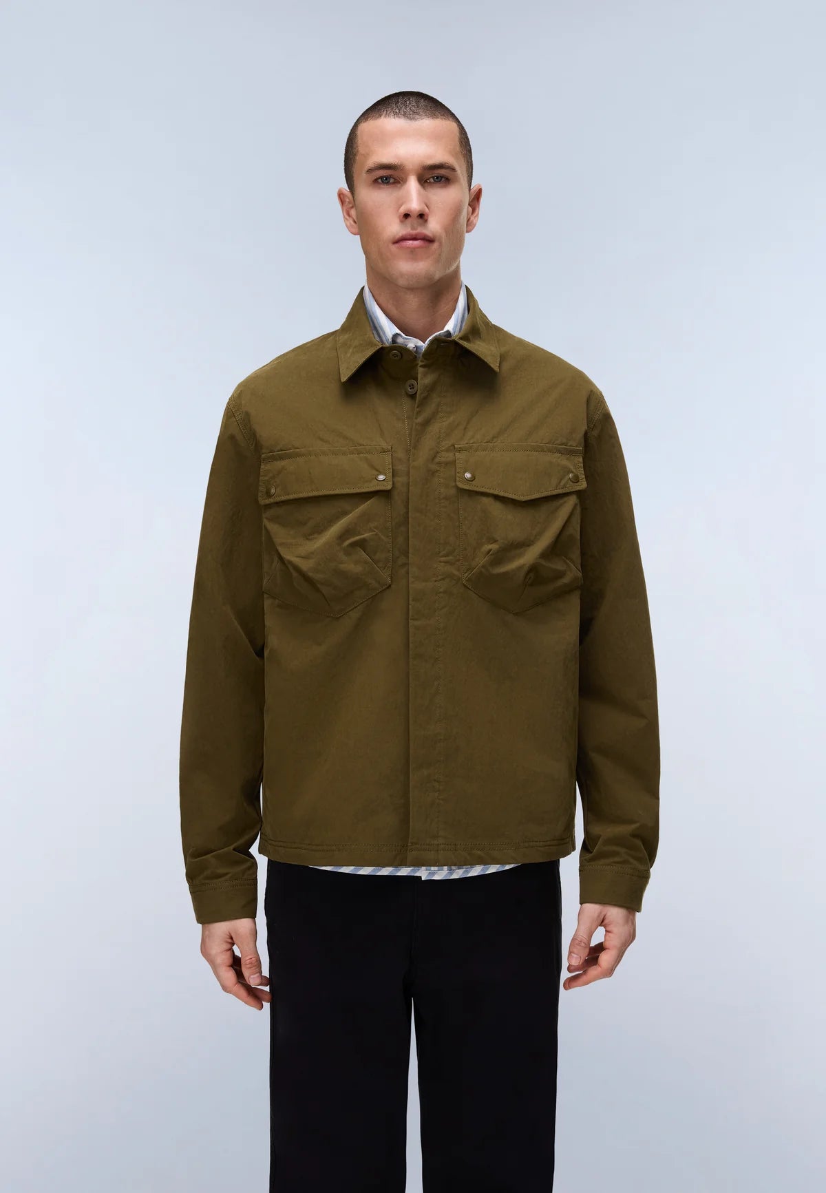 Napapijri Leoras Overshirt Dark Olive - RD1 Clothing