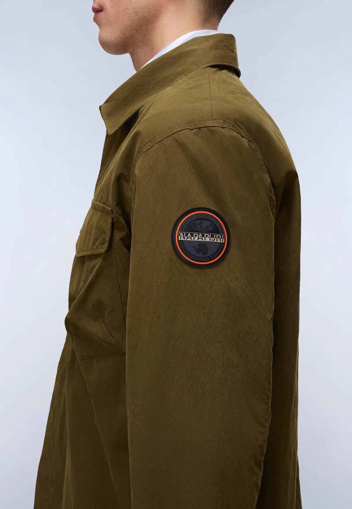 Napapijri Leoras Overshirt Dark Olive - RD1 Clothing