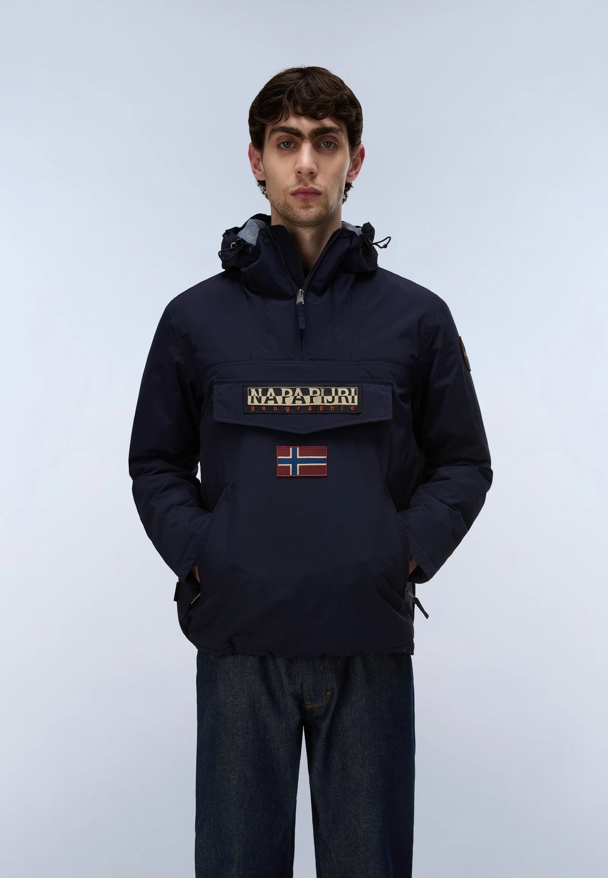 Napapijri Rainforest Fleece Lined Jacket Pocket 2 Blu Marine