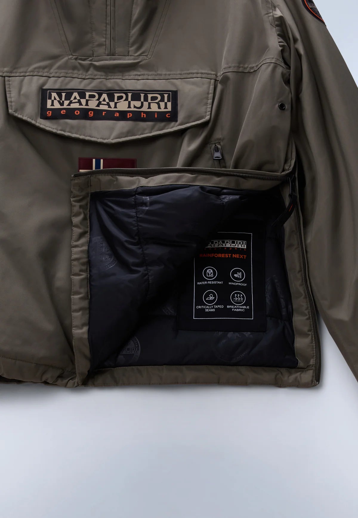 Napapijiri Rainforest Next Winter Anorak Jacket Green Tea Leaf - RD1 Clothing