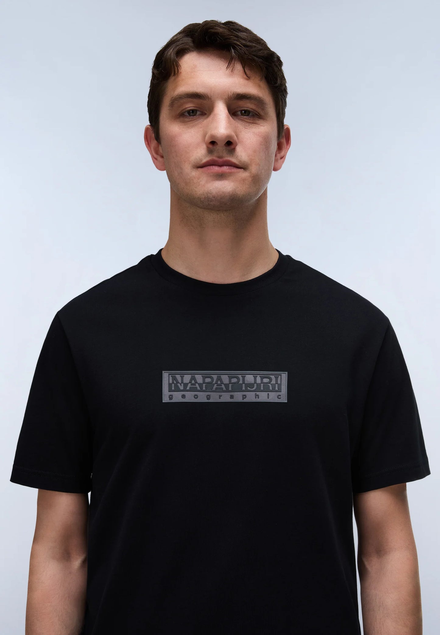 Napapijri Box Logo T-Shirt Green Black Beauty