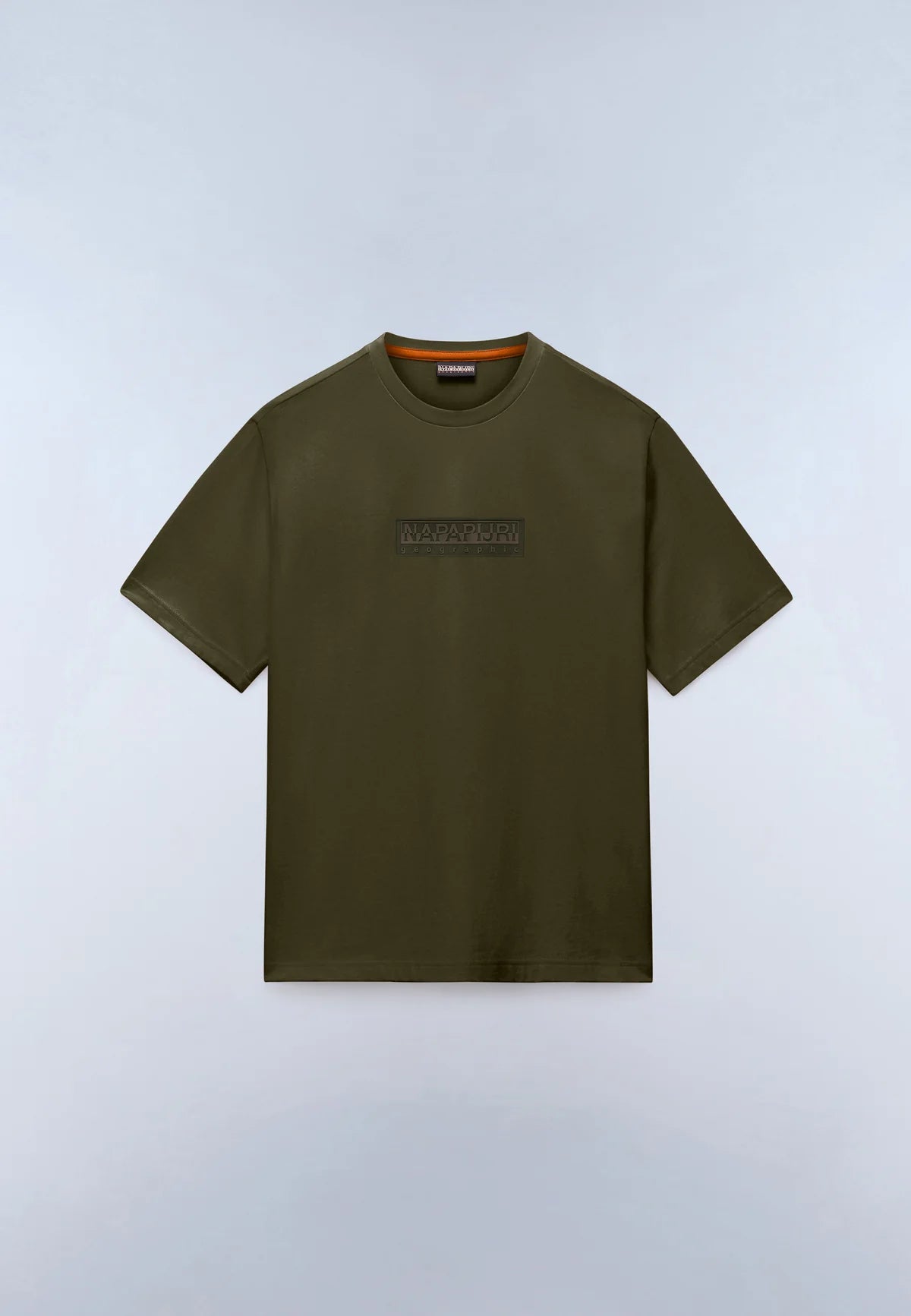 Napapijri Box Logo T-Shirt Green Olive Night