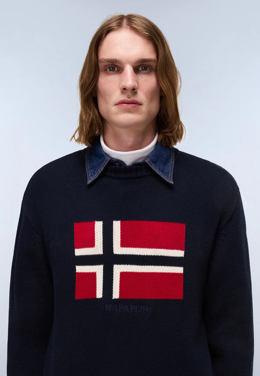 Napapijri Mura Jumper Dark Blue - RD1 Clothing