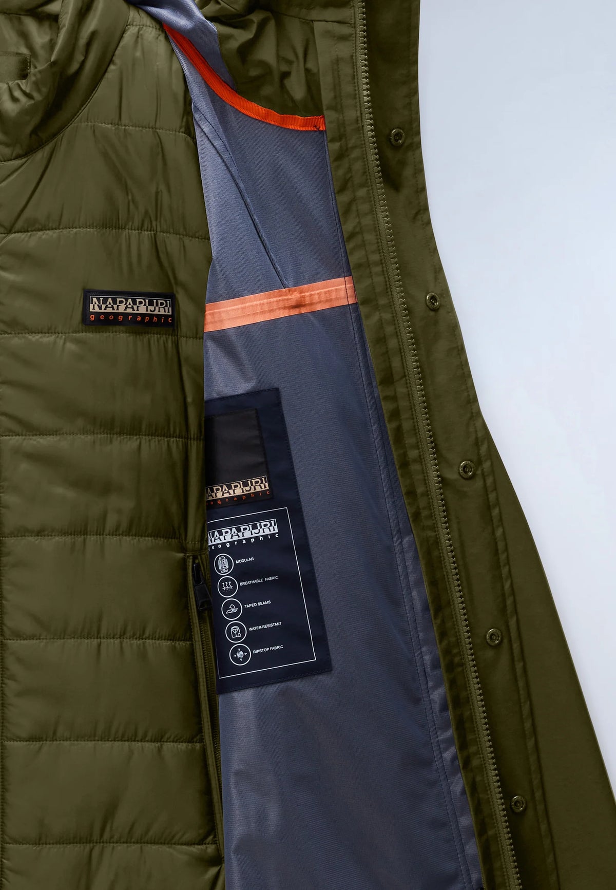Napapijri Pilloz Short Parka Jacket Olive