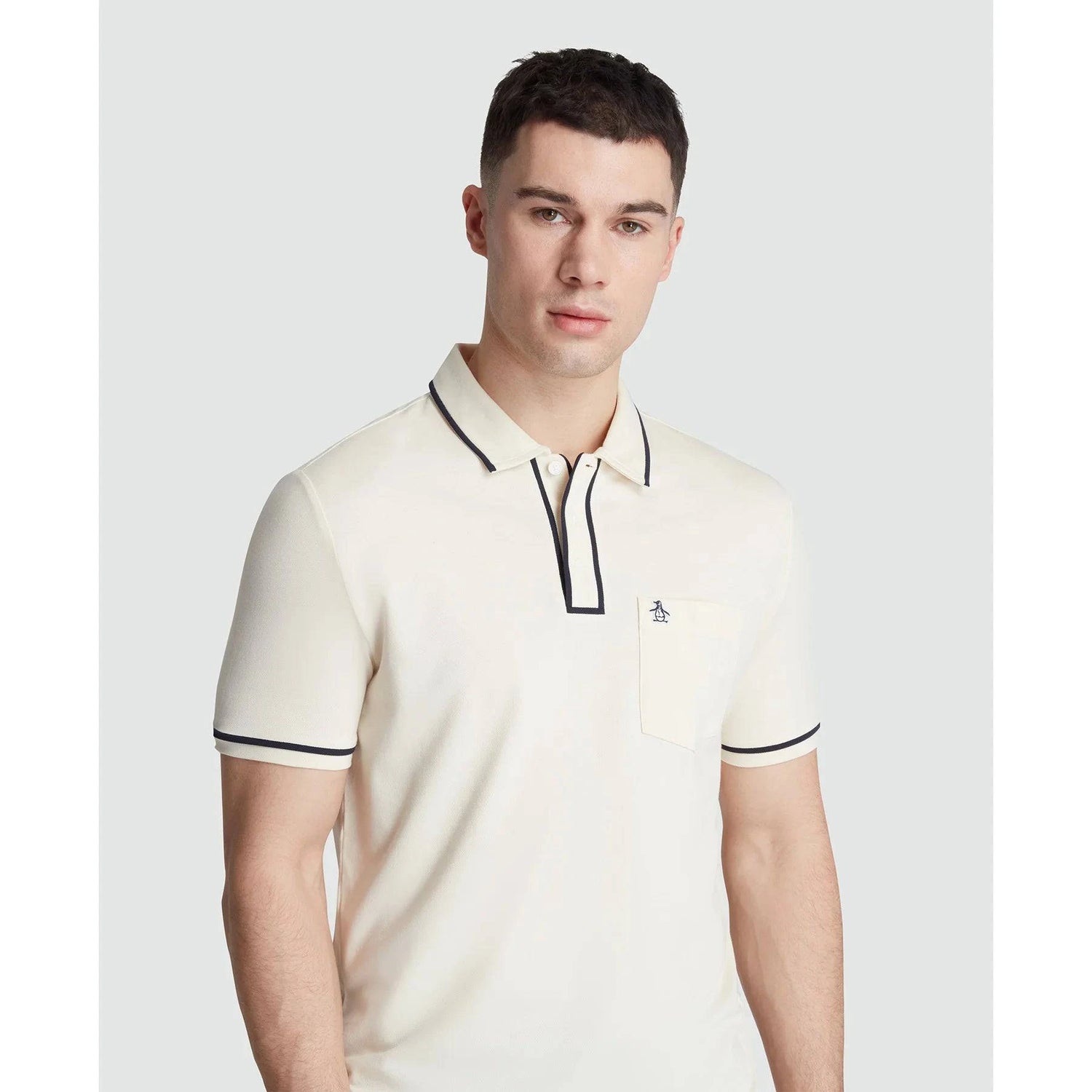 Original Penguin Pique Short Sleeve Polo Shirt In Birch - RD1 Clothing