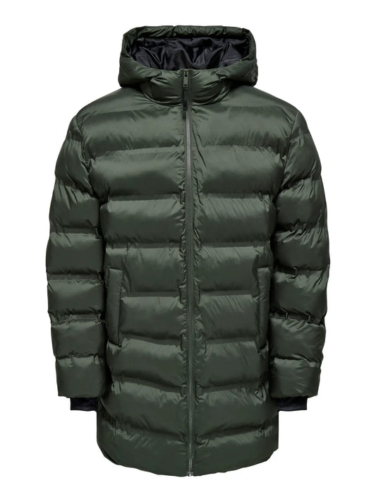Only & Sons Onsunion Seamless Life Puffer Coat Green