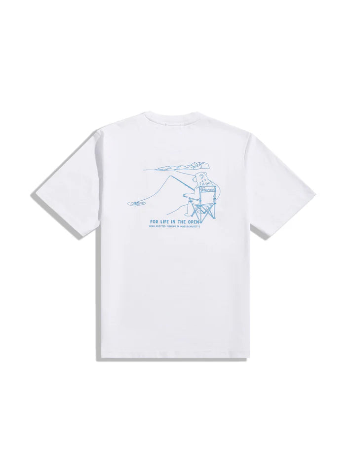 Penfield Fishing Bear T-Shirt Bright White - RD1 Clothing