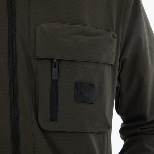 Peaceful Hooligan Hawthorn Overshirt Dark Khaki