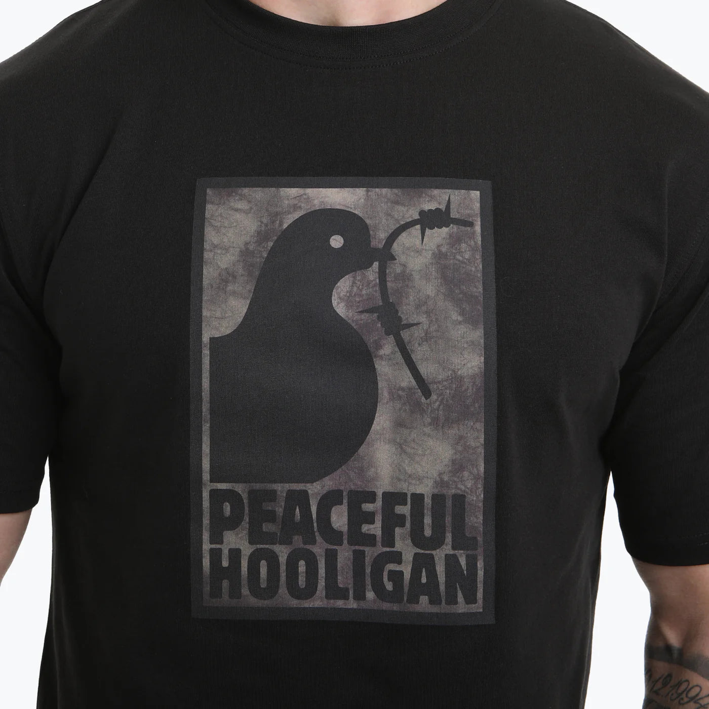 Peaceful Hooligan Framed Camo T-Shirt Black/Mediterranean - RD1 Clothing