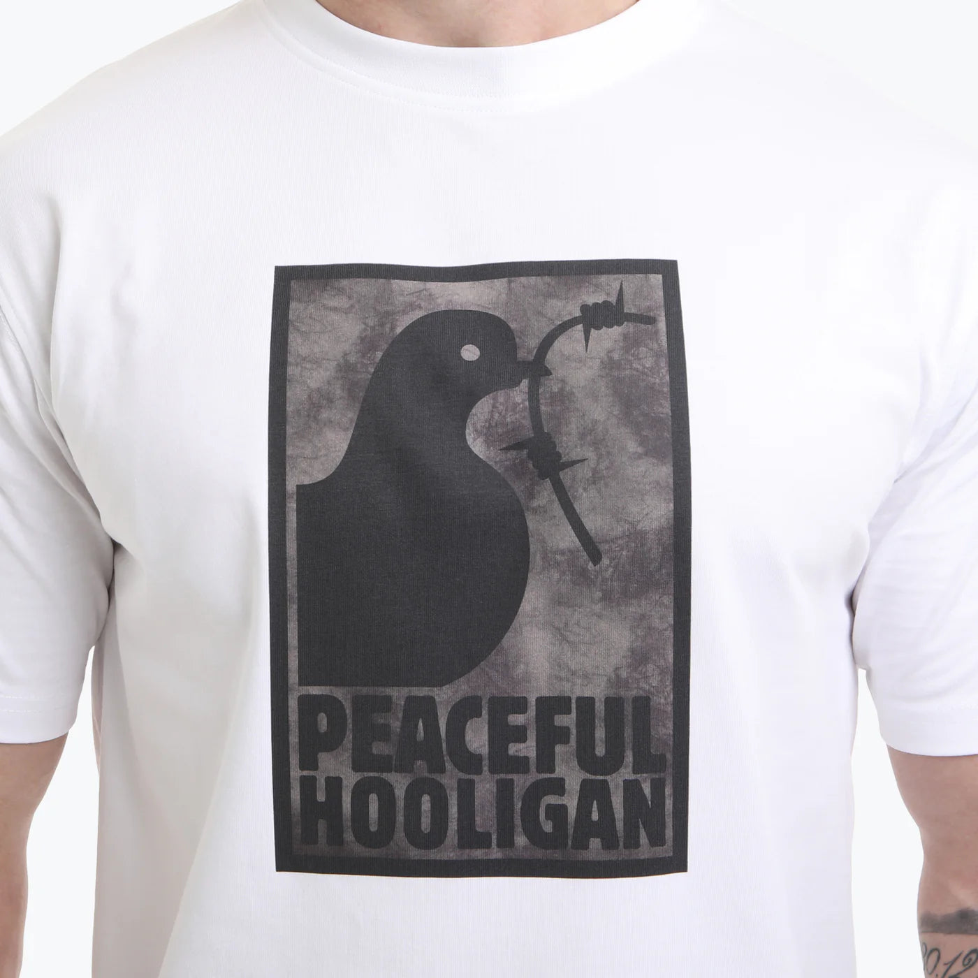 Peaceful Hooligan Framed Camo T-Shirt White/Mediterranean - RD1 Clothing