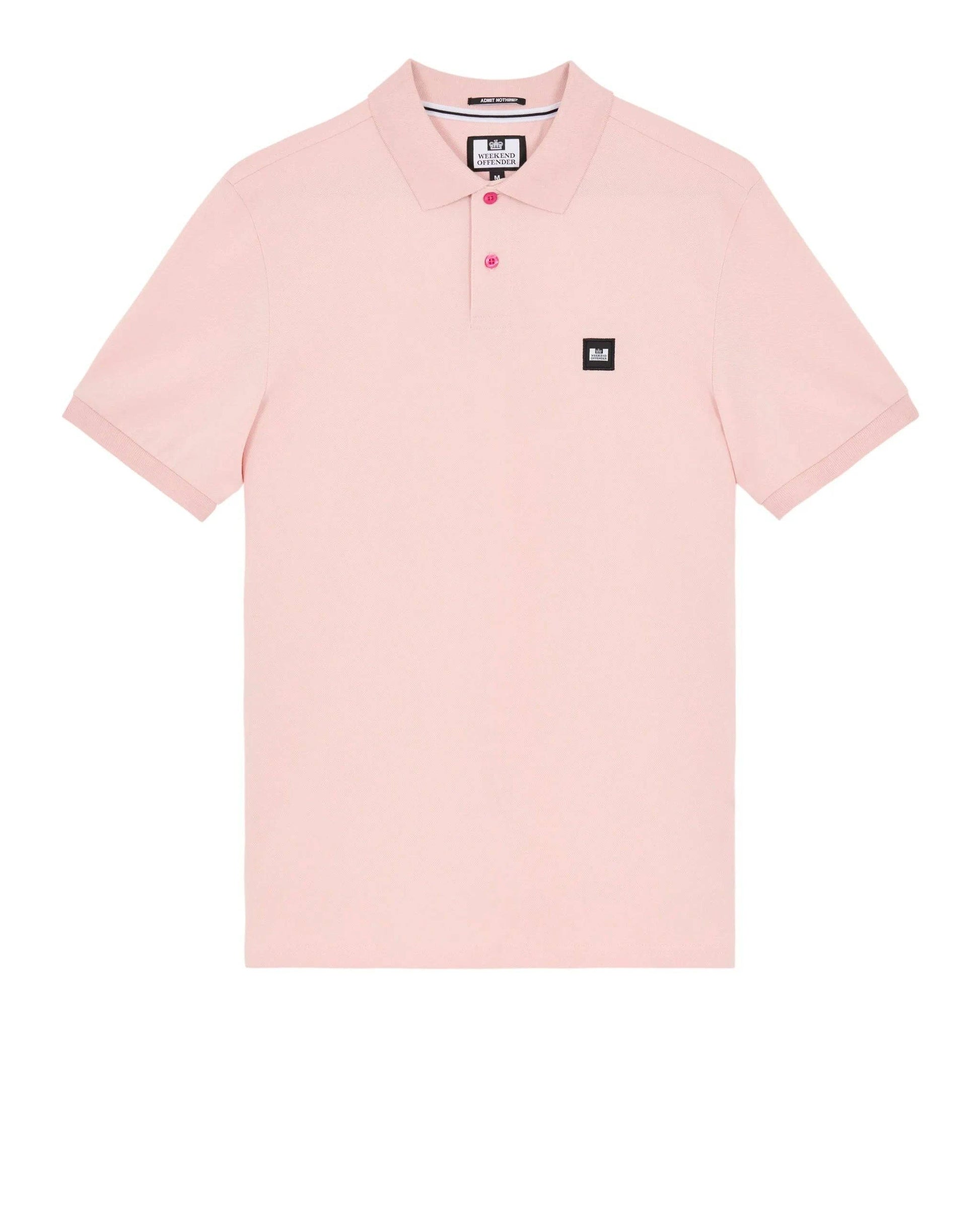 Weekend Offender Caneiros Polo Shirt Pale Blush Pink - RD1 Clothing