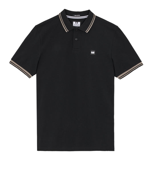 Weekend Offender Levanto Polo Shirt Black/Bark Brown