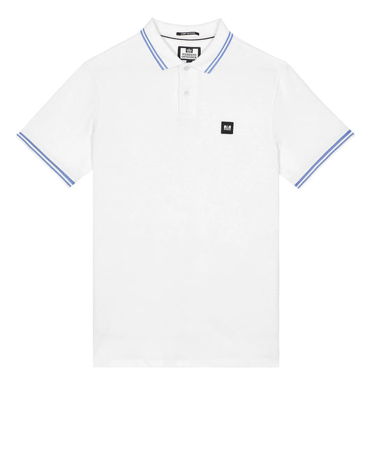 Weekend Offender Levanto Polo Shirt White/Cornflower Blue